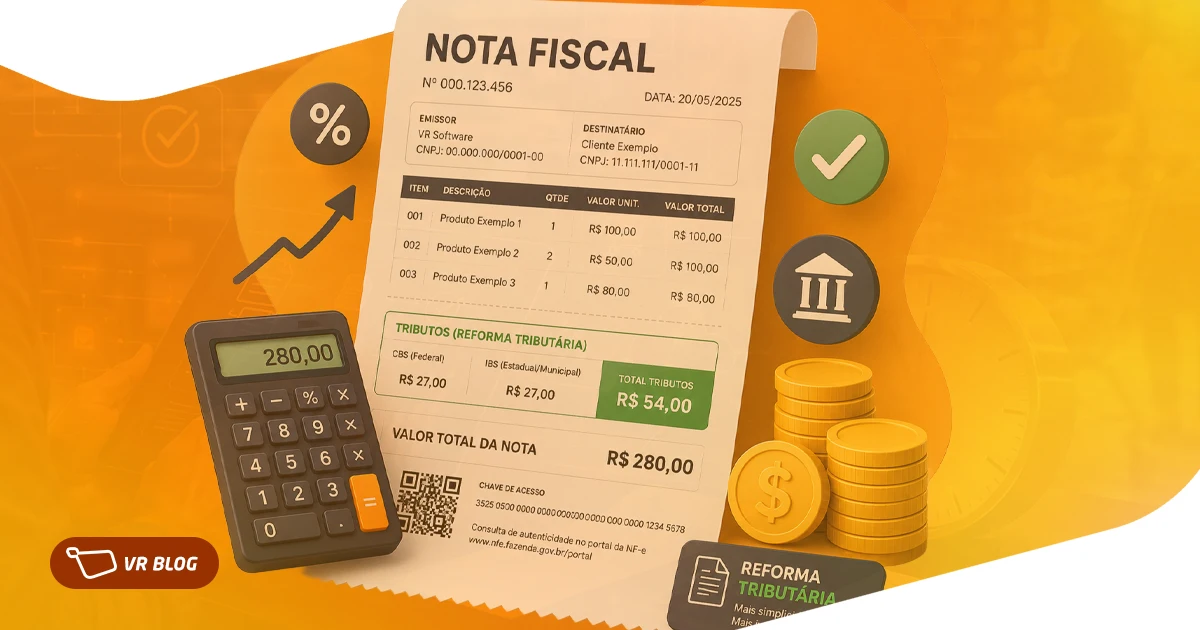 Gestor de supermercado revisa checklist digital para preparar o sistema para a reforma tributária no varejo alimentar.